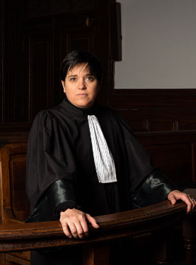 Maître Alexandra Vitrac au tribunal de Carcassonne